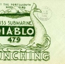 U.S.S. Diablo [stamp cover] At the Portsmouth Navy Yard, Kittery, Me., Nov. 30, 1944.